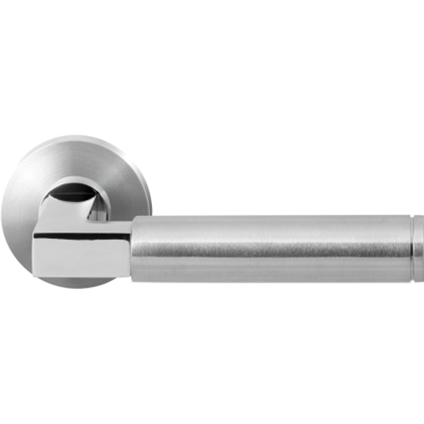 GPF - Deurkrukken RVS duo op rond rozet