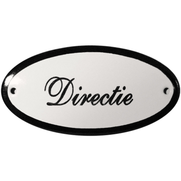 Emaigro - Emaille Deurbordje 'Directie' – 100x50 mm