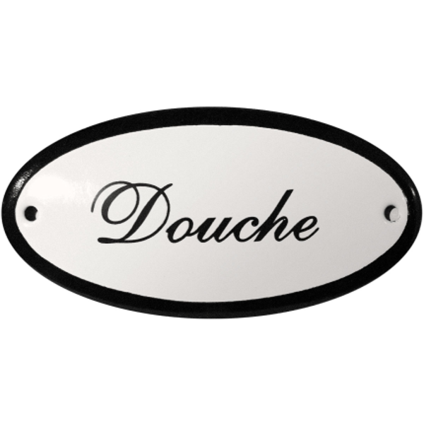 Emaigro - Emaille Deurbordje 'Douche' – 100x50 mm