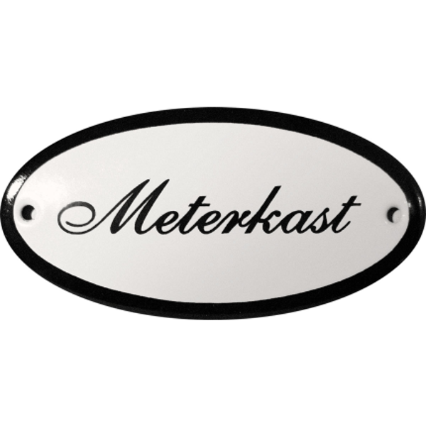 Emaigro - Emaille Deurbordje 'Meterkast' – 100x50 mm
