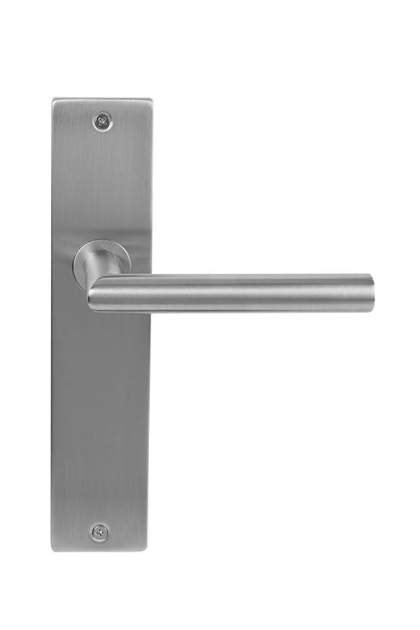 CJIK - Deurkrukken RVS L-haaks op langschild BB56