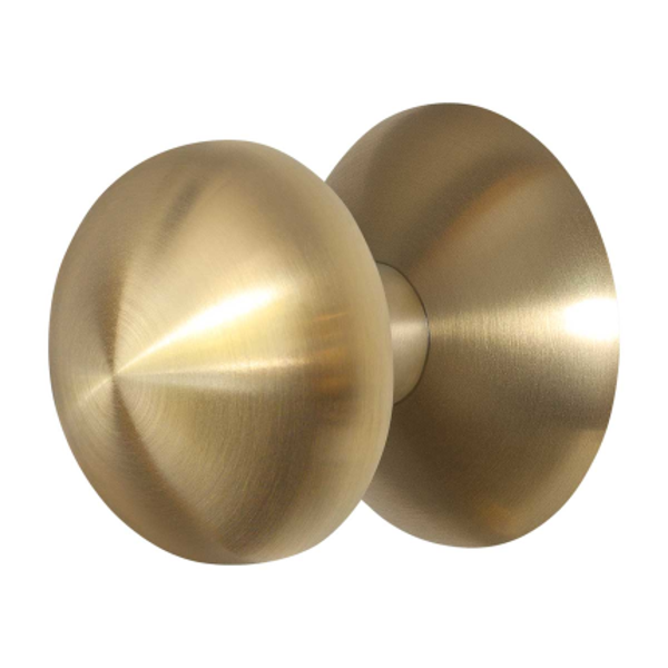 GPF - Paddenstoel voordeurknop op rozet - Mat Messing (PVD)