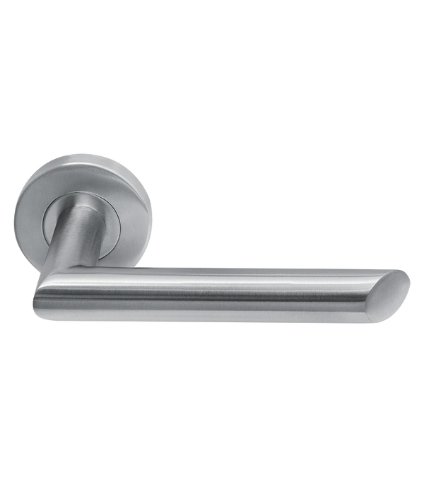 CIK - Deurkrukken RVS L-haaks afgeschuind op rond rozet