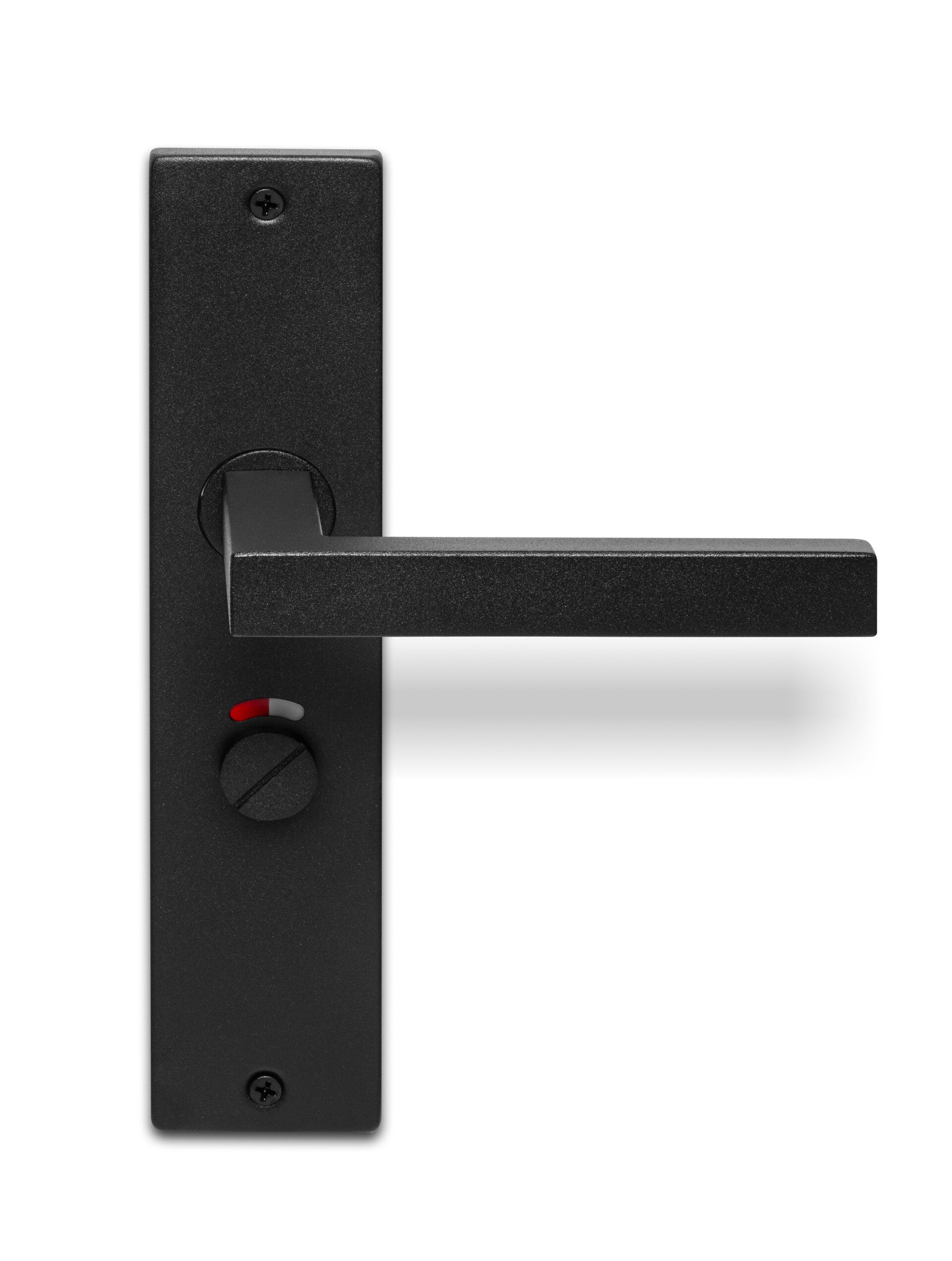 CIK - Deurkrukken op langschild zwart WC63/8