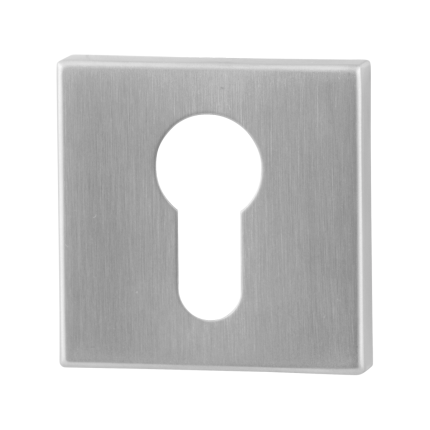 Cilinderrozet RVS vierkant 50x50x8mm