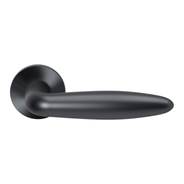 Entree - Deurklinken Sigaar model op rond rozet - PVD antraciet