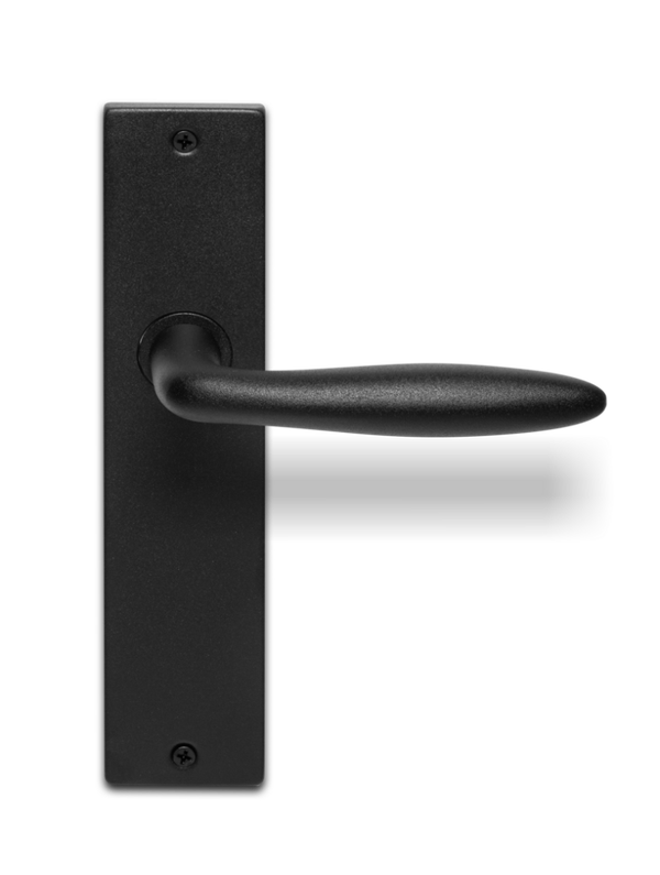 CIK - Deurkrukken op langschild zwart PC55