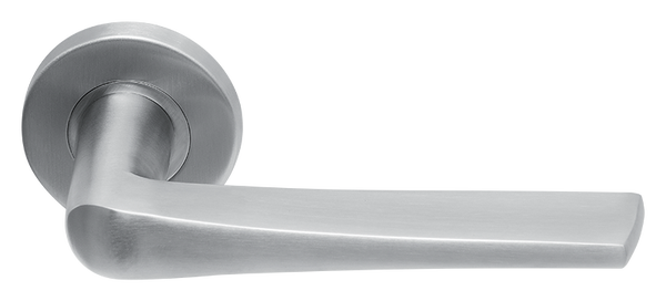 CIK - Deurkrukken RVS 'wig' op rond rozet