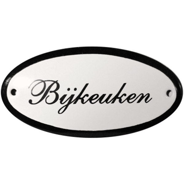 Emaigro - Emaille Deurbordje 'Bijkeuken' – 100x50 mm