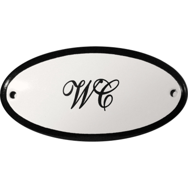 Emaigro - Emaille Deurbordje 'WC' – 100x50 mm