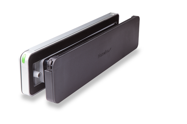 Homebox - Brievenbus aluminium + tochtklep zwart