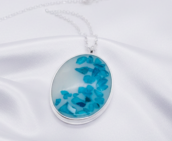 Blue Glass Clay Pendant