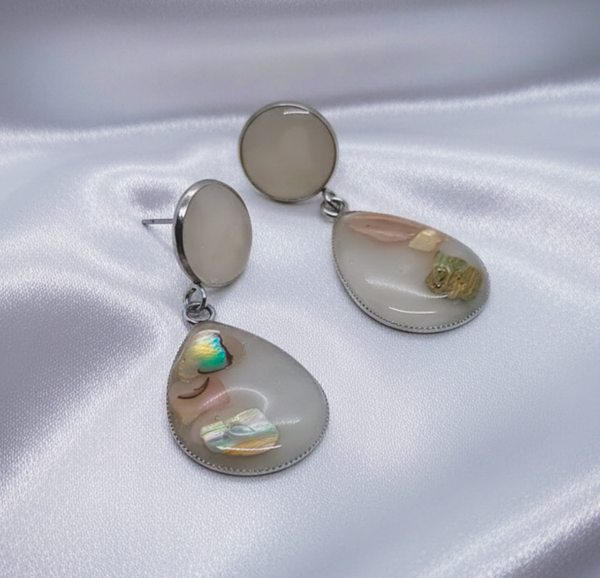 Abalone and Clay Earrings
