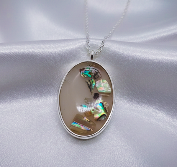 Abalone and Clay Pendant