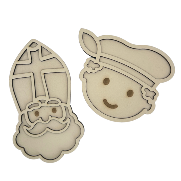 Vulvorm - HOUT - Set 'Sint&Piet’