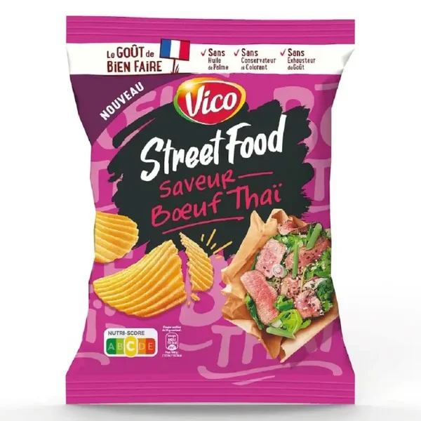 Vico chips street food boeuf thaï