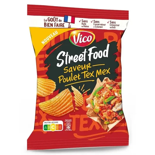 Vico chips street food poulet tex mex