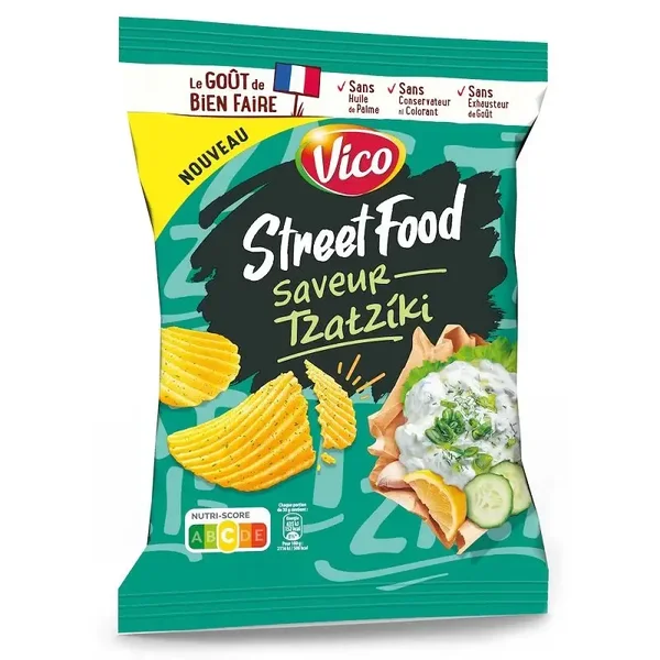 Vico chips street food tzatziki