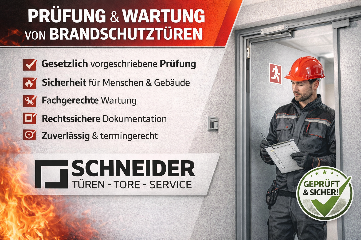 Brandschutztür Wartung Prüfung