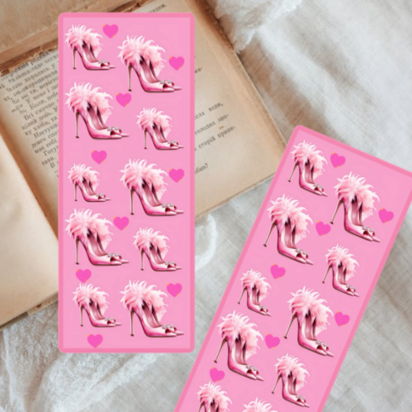 Pink Heels And Hearts Bookmark