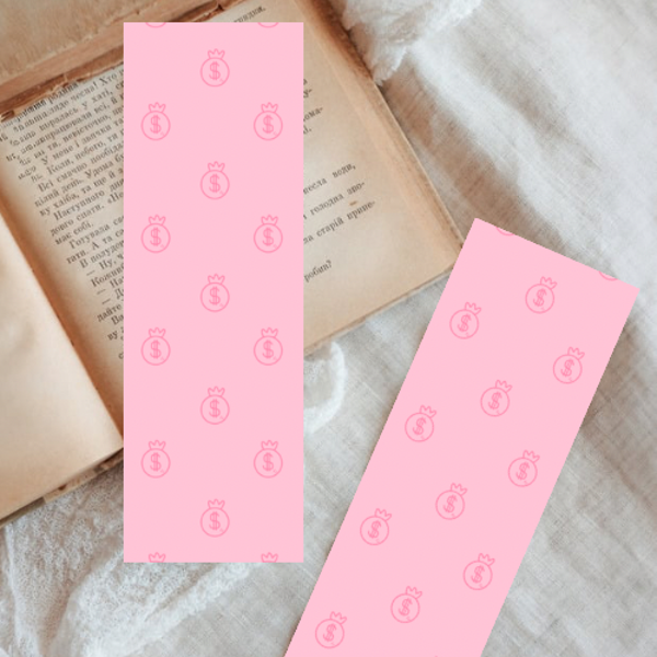 Pink Money Bags Bookmark