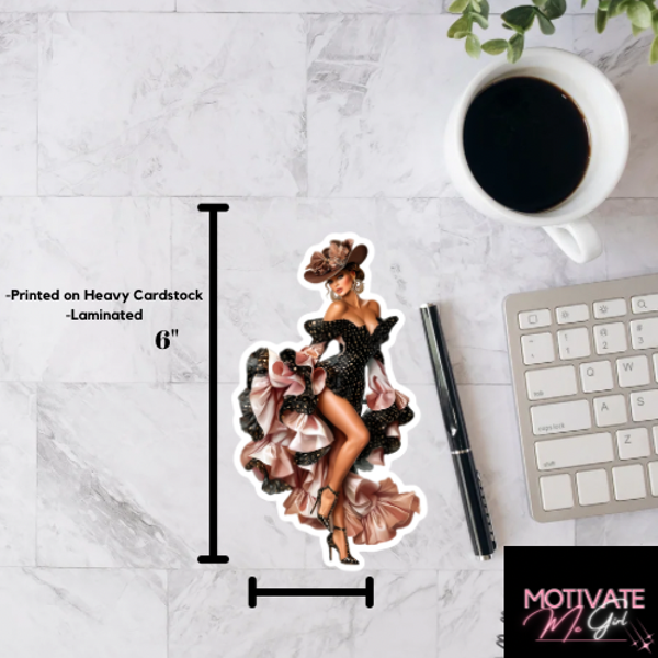 Lady In Polka Dot Ruffle Dress Bookmark