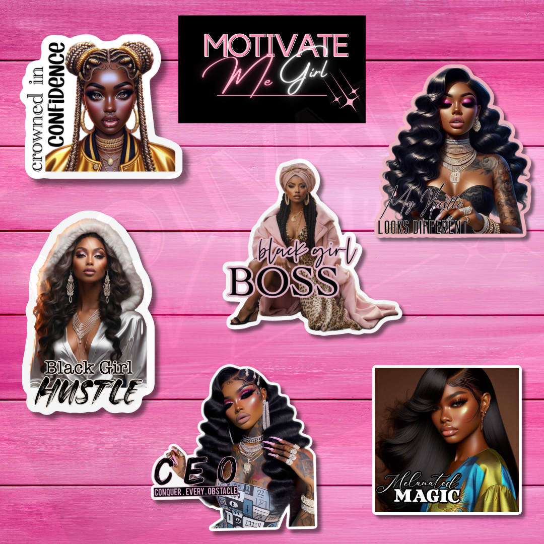 Black Girl Magic 6 Piece Sticker Pack