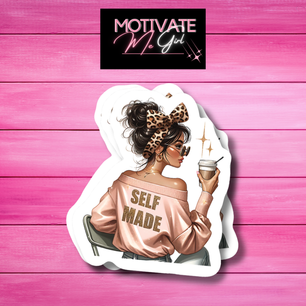 Lady Self Made Sticker