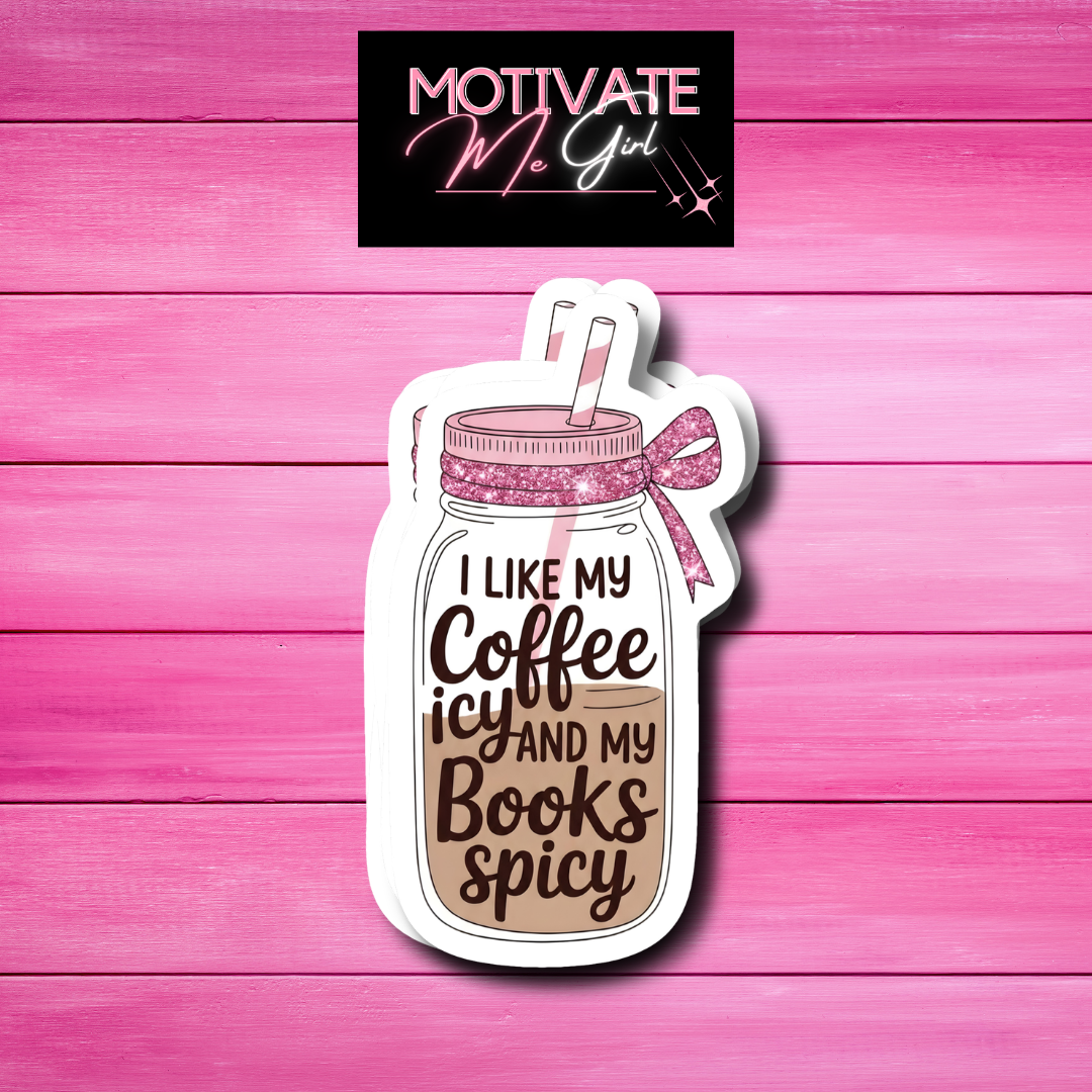Coffee Icy Books Spicy Sticker