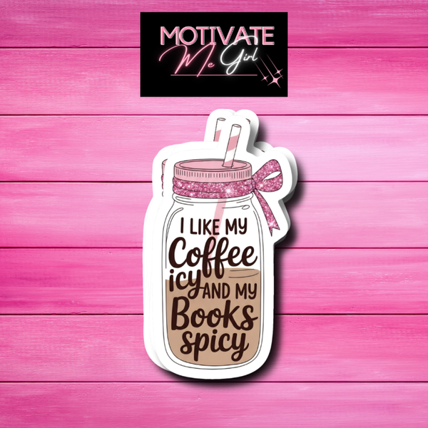 Coffee Icy Books Spicy Sticker