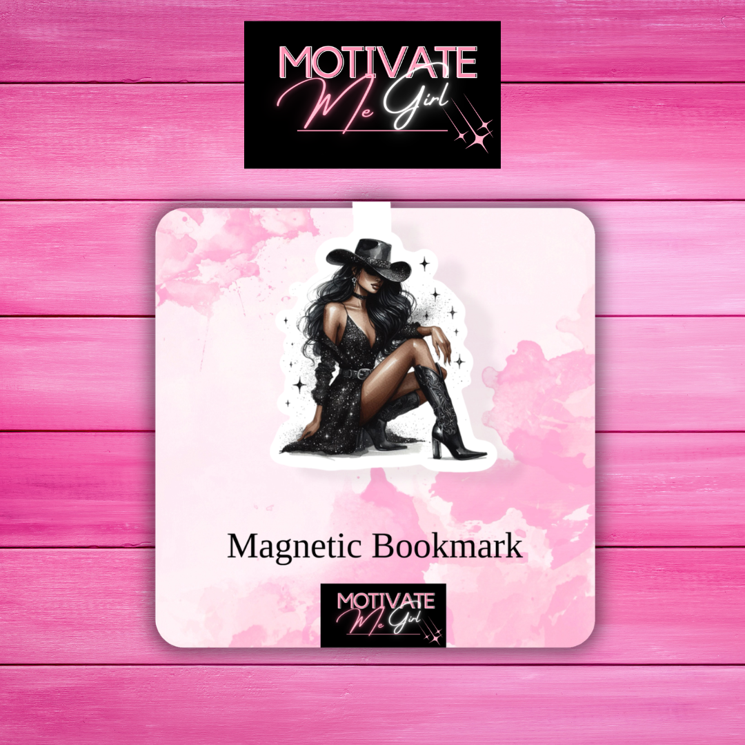 Cow Girl Black Boot Magnetic Bookmark