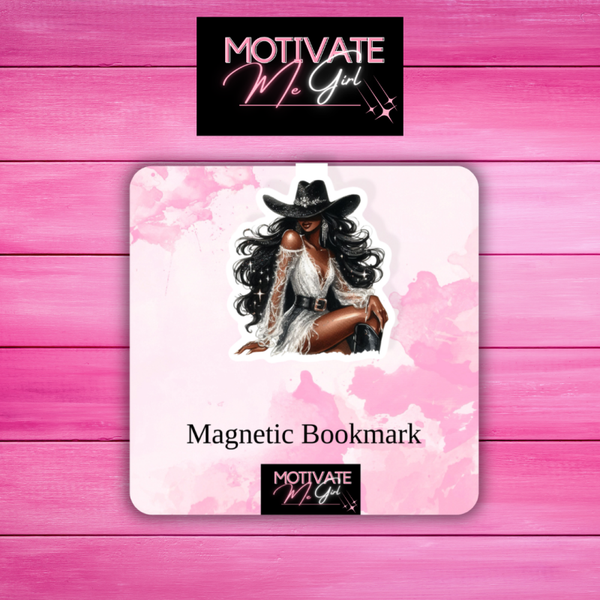 Cow Girl in Black Magnetic Bookmark