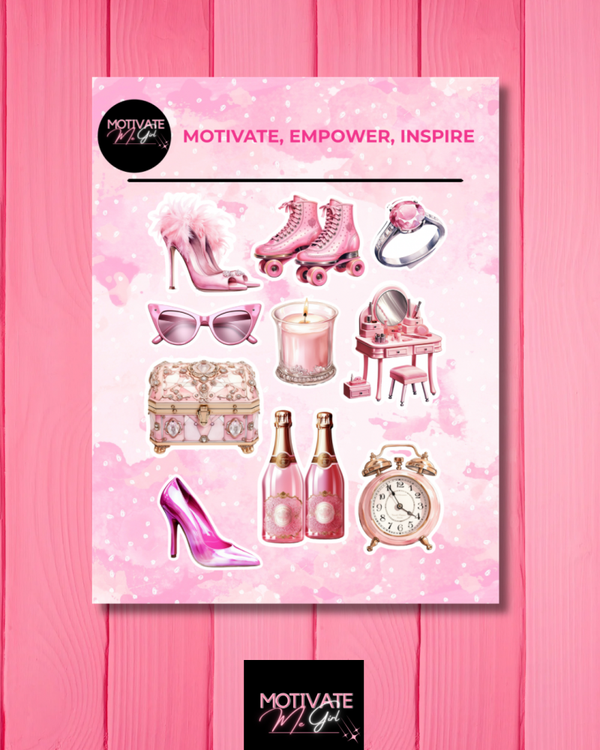 Luxury Pink Sticker Sheet