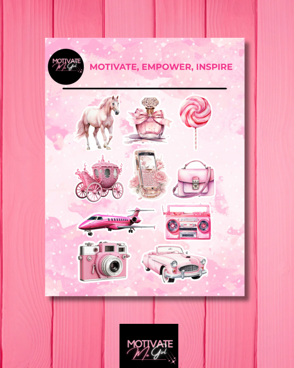 Ride Out Pink Sticker Sheet