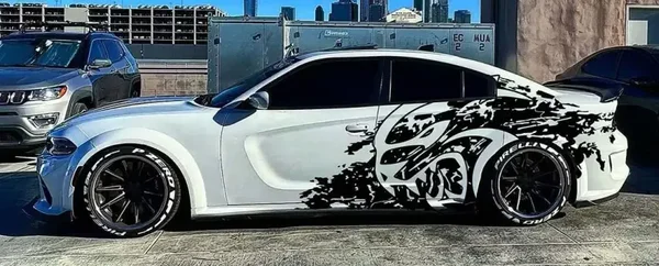 Cat Aggressive Distressed Usa Graphics Honeycomb Wrap---sticker, wet install