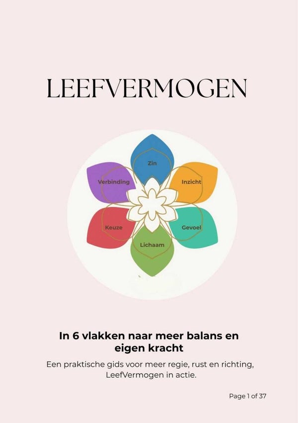 LeefVermogen e-book | 37 pagina's voor meer rust, regie en richting