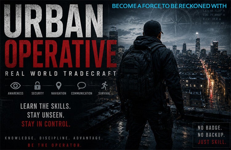 The Urban Operative. Your One-Stop-Shop for all things related to Tradecraft. We offer the most extensive, exclusve online course ever made. Surveilllance, Counter-Surveillance, Sureillance Detection Route, Anti-Stalking, OSINT. learn real tradecraft