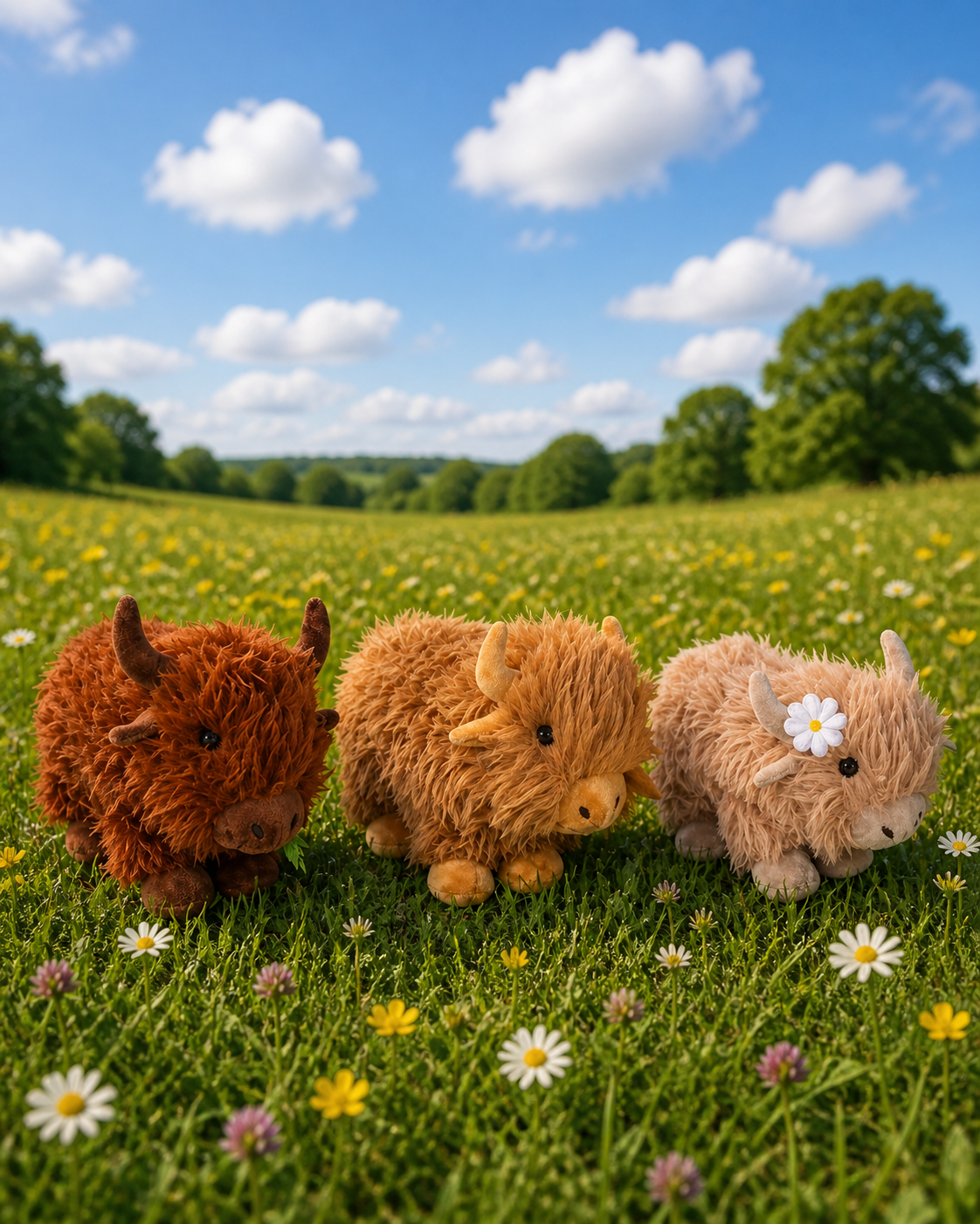 Hamish, Harris & Heather the Highland Cow Toy
