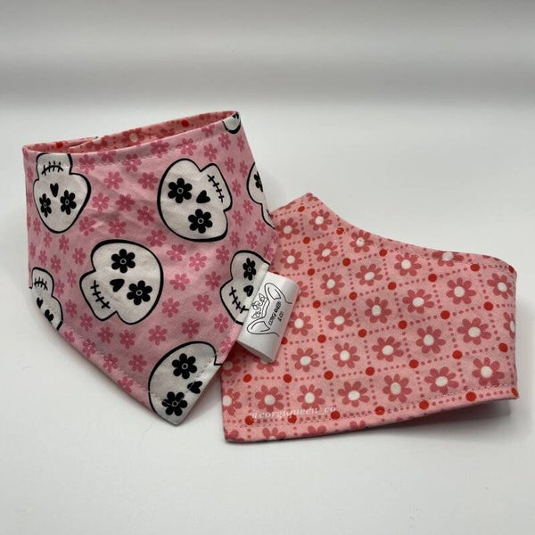 Sugar Skull Flower Popper Bandana