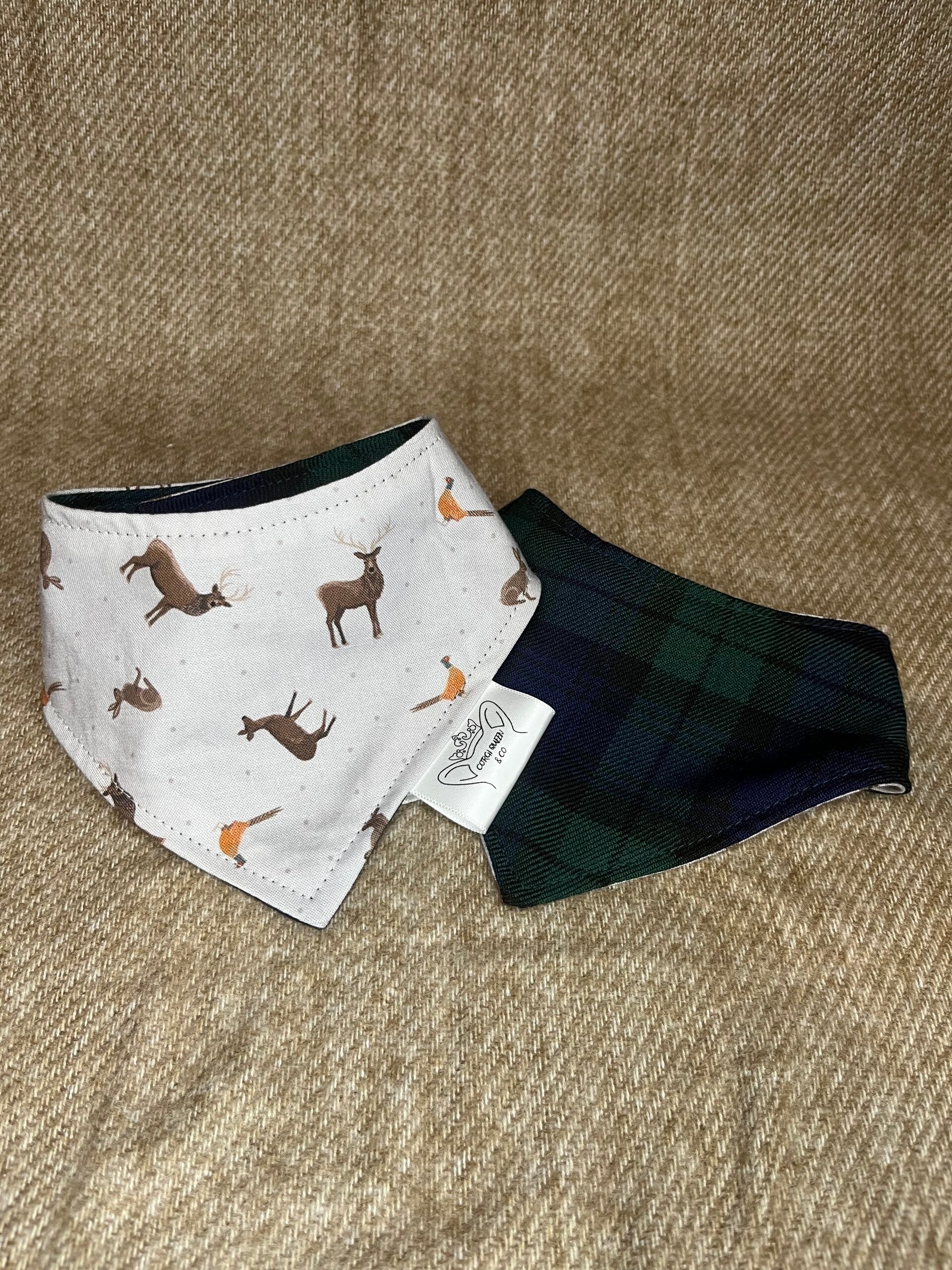 Stag & Black Watch Popper Bandana