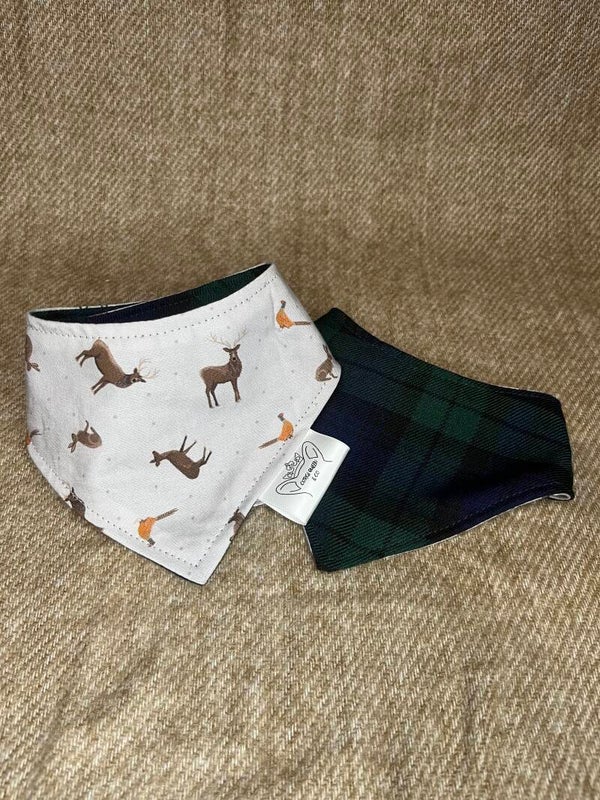 Stag & Black Watch Popper Bandana