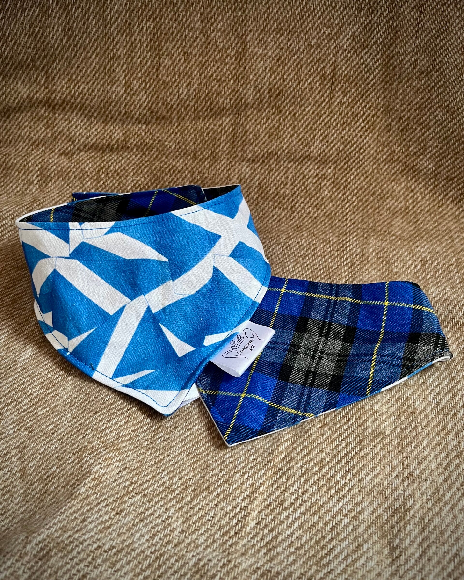 Scotland Flag & Royal Blue Popper Bandana