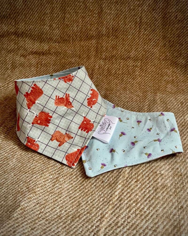 Highland Cow & Thistle Popper Bandana