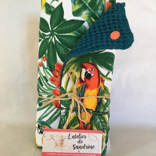 essuie tout lavable et réutilisable "Exotique" L'atelier de Sandrine