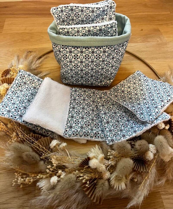 Lingettes lavables avec panières GEOBLUE