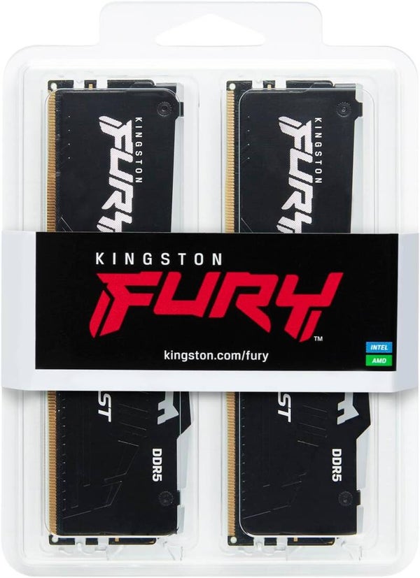 Kingston FURY Beast Noir DDR5 32 Go 5600 MT/s CL36 – Mémoire RAM Gaming AMD EXPO & Intel XMP (KF556C36BBE-32)