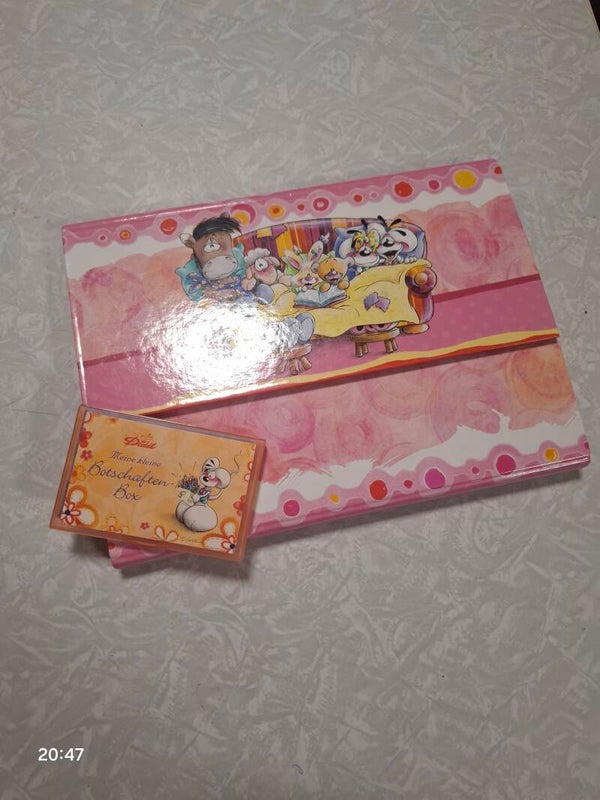Sett, Briefpapiermappe inklusive Briefpapier und kleine Botschaftenbox