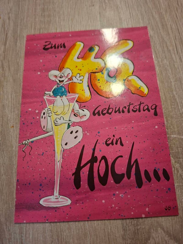 Diddl Geburtstagklapp Postkarte Nr. 38