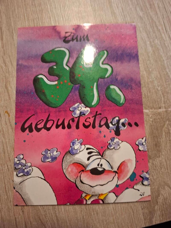 Diddl Geburtstagklapp Postkarte Nr. 25
