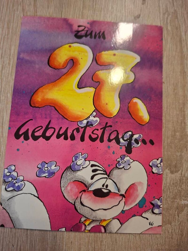 Diddl Geburtstagklapp Postkarte Nr. 16